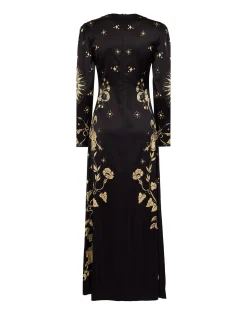 La DoubleJ Party Dressing<Clingy Swing DressBoboli Placée Black in Stretch Satin