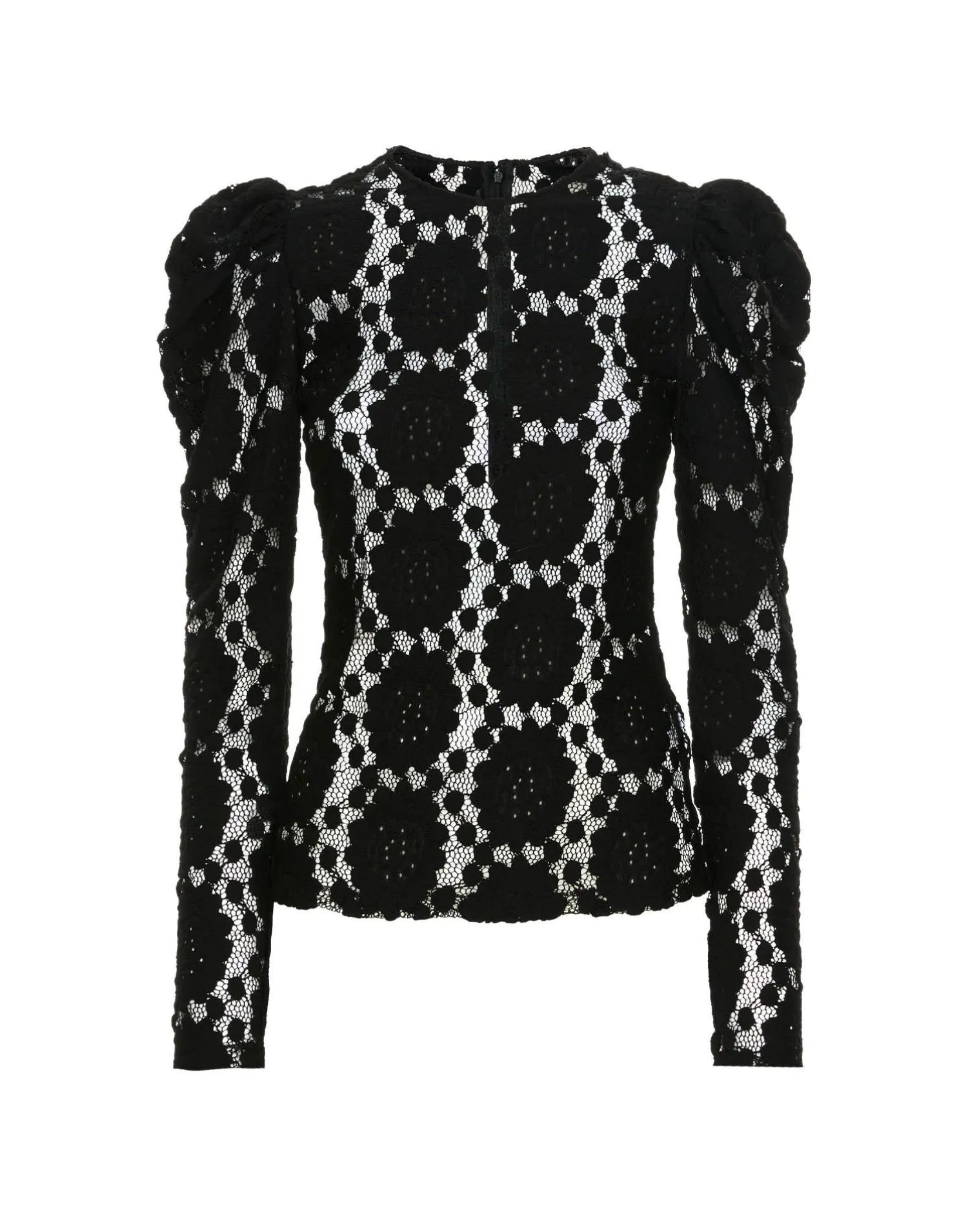 La DoubleJ Camicie E Top<Clingy TopSolid Black in Stretch Lace