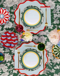 La DoubleJ Runner E Tovagliette|Tessili<Cloud Placemat Set of 2Rainbow Celeste in Linen