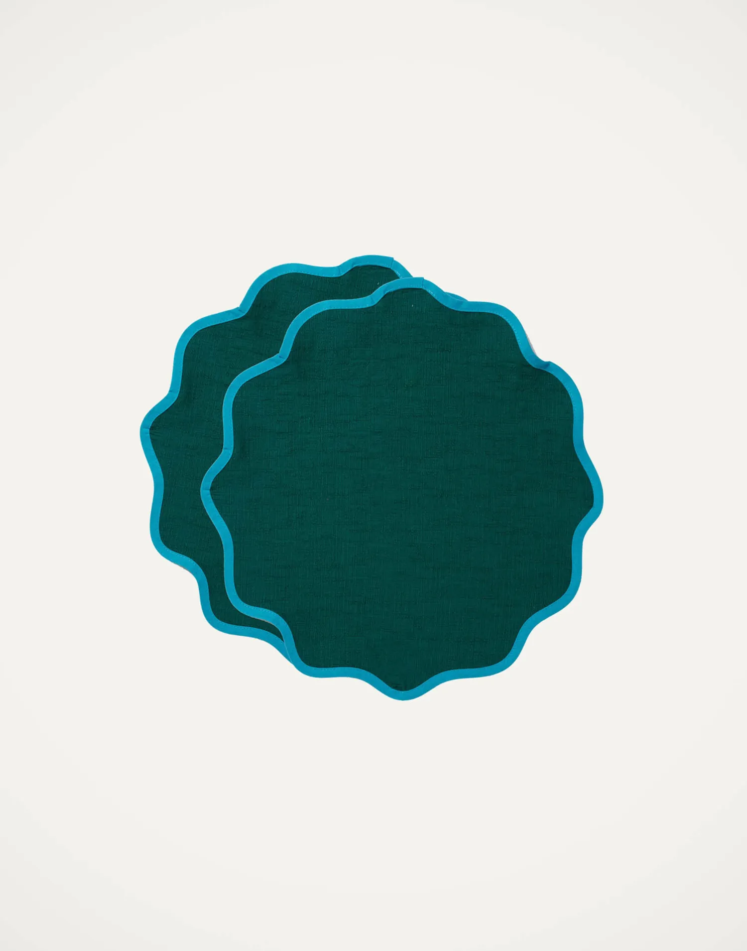 La DoubleJ Runner E Tovagliette|Tessili<Cloud Placemat Set of 2Tinta Unita Verde in Cotton