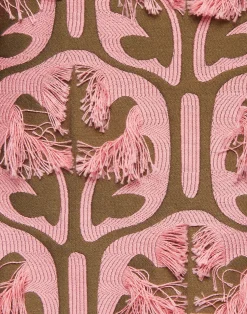 La DoubleJ Vestiti<Column DressGrove Kaki/Pink in Jacquard