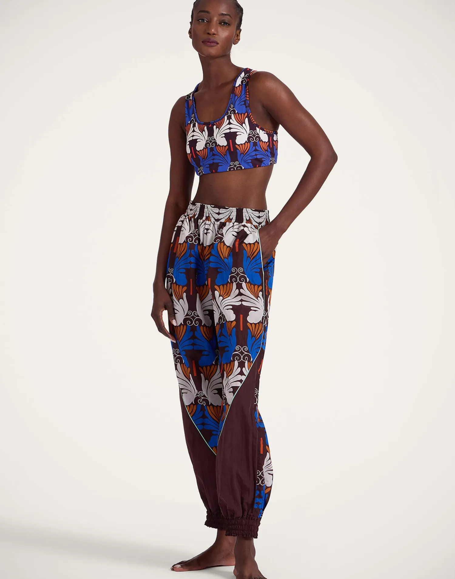 La DoubleJ Loungewear<Court PantsAli Chocolate in Nylon