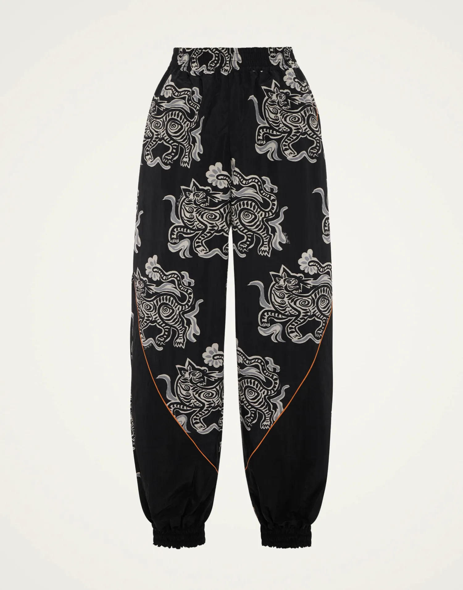La DoubleJ Loungewear<Court PantsCrazy Tigers Black & White in Nylon