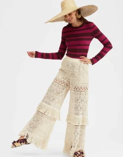 La DoubleJ Maglieria<Crew TopSolid Fuchsia in Cotton Cashmere