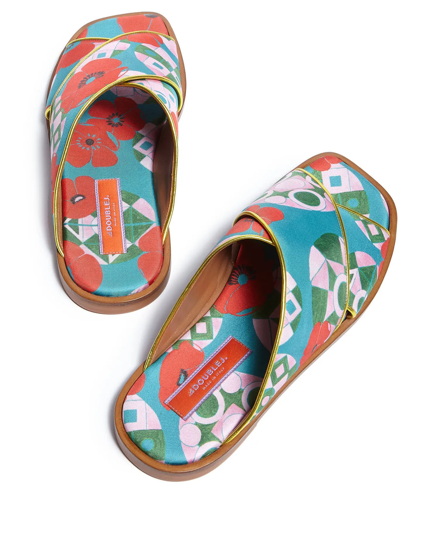 La DoubleJ Scarpe|Accessories<Criss-Cross SandalsNectar in Twill