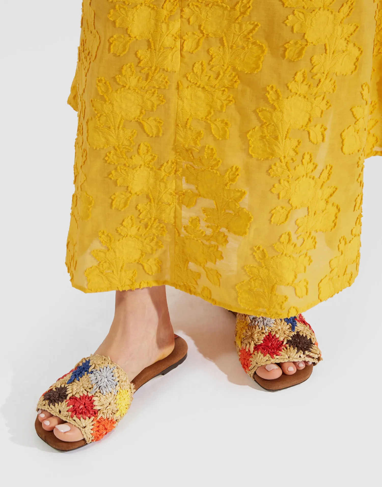 La DoubleJ Scarpe|Accessories<Crochet SandalMulticolor Grigio in Raffia