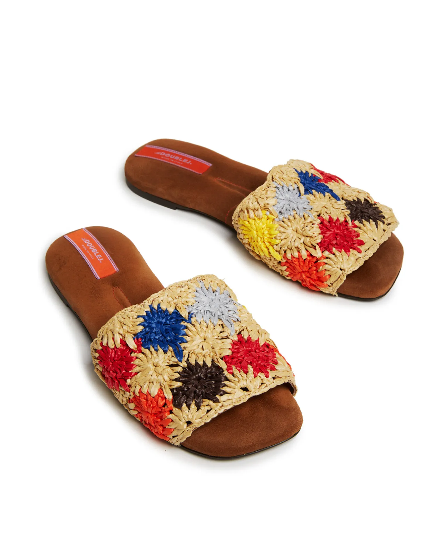 La DoubleJ Scarpe|Accessories<Crochet SandalMulticolor Grigio in Raffia