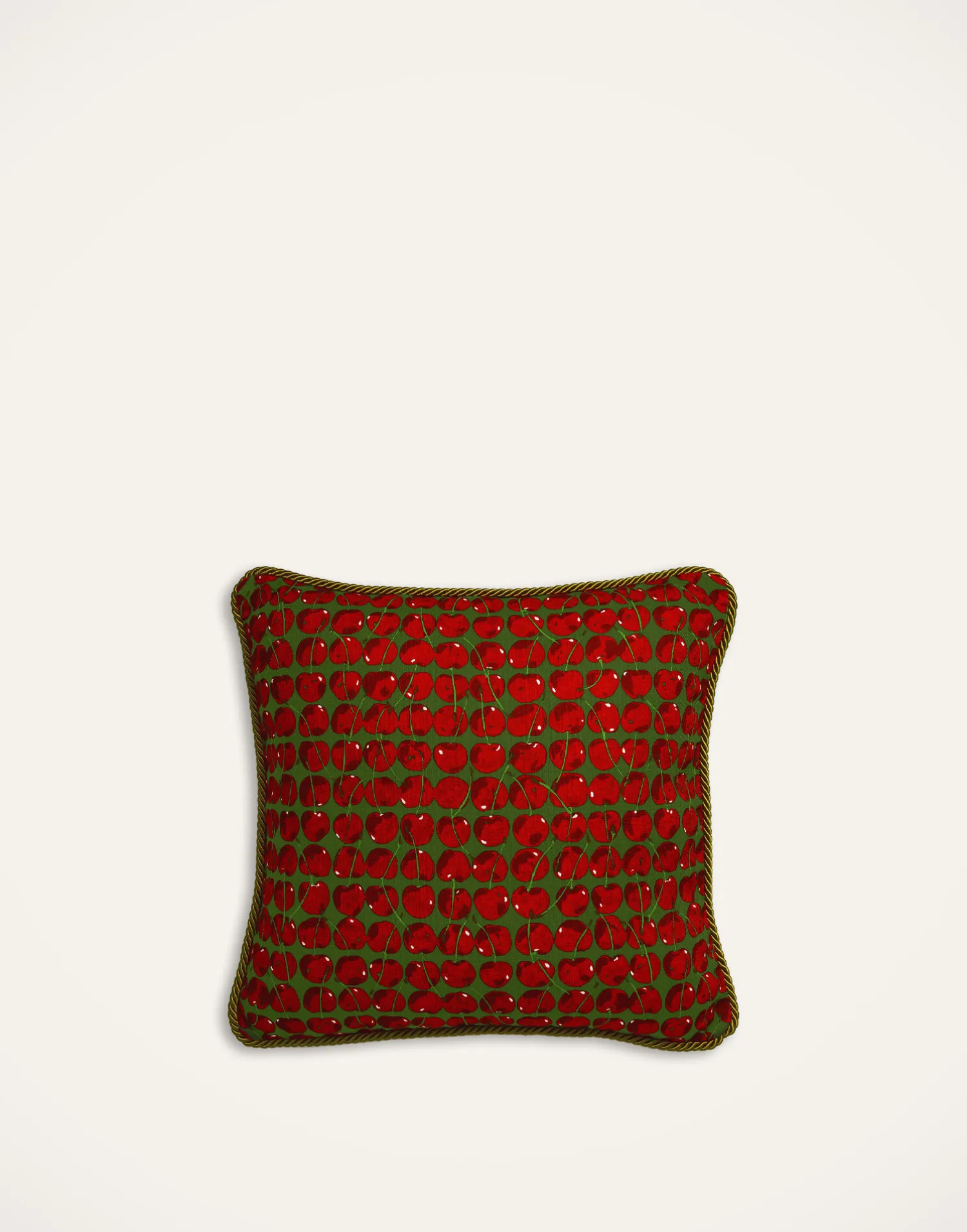 La DoubleJ Cuscini E Coperte|Home Décor<Cushion (45X45)Cherries Verde in Cotton Honan