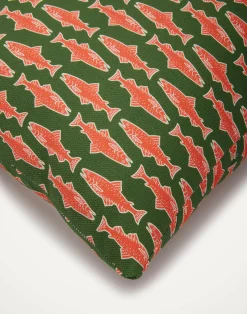 La DoubleJ Cuscini E Coperte|Home Décor<Cushion (45X45)Como Fish Green in Cotton Honan