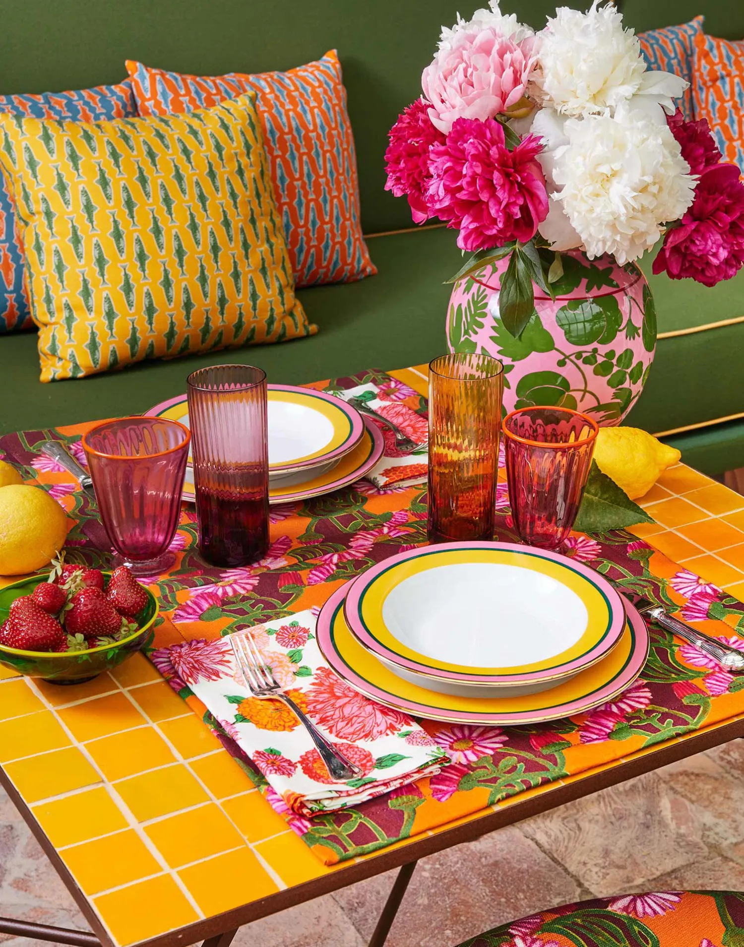 La DoubleJ Cuscini E Coperte|Home Décor<Cushion (45X45)Como Fish Yellow in Cotton Honan