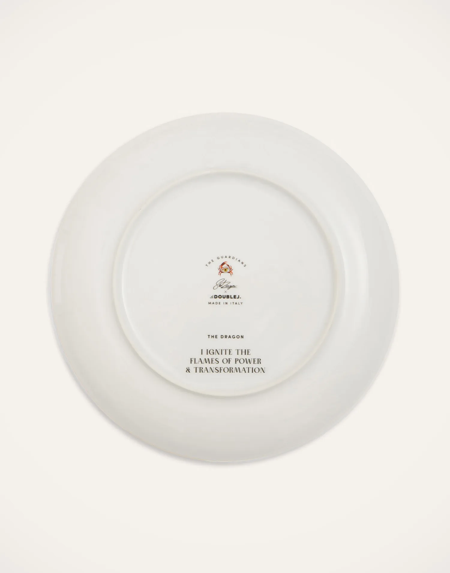 La DoubleJ Home Décor|Tavola<Decorative PlateThe Dragon Midnight Blue in Porcelain