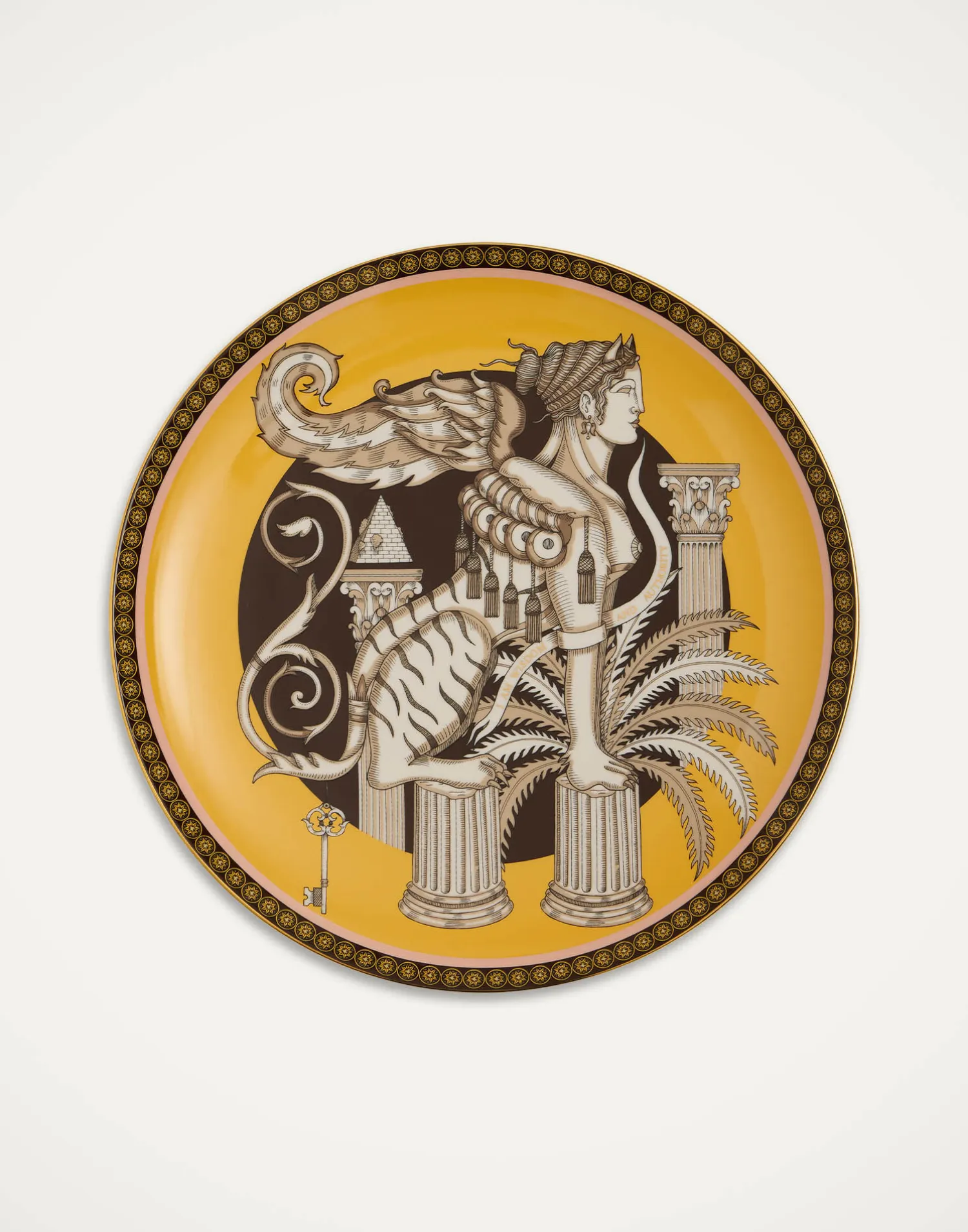 La DoubleJ Piatti Decorativi|Home Décor<Decorative PlateThe Sphynx Saffron in Porcelain