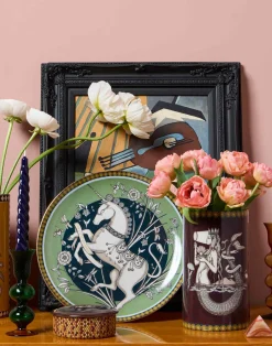 La DoubleJ Piatti Decorativi|Home Décor<Decorative PlateThe Unicorn Light Green in Porcelain