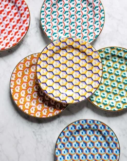 La DoubleJ Piatti Da Dessert & Piattini|Tavola<Dessert Plate Set of 2Cubi Blu in Porcelain