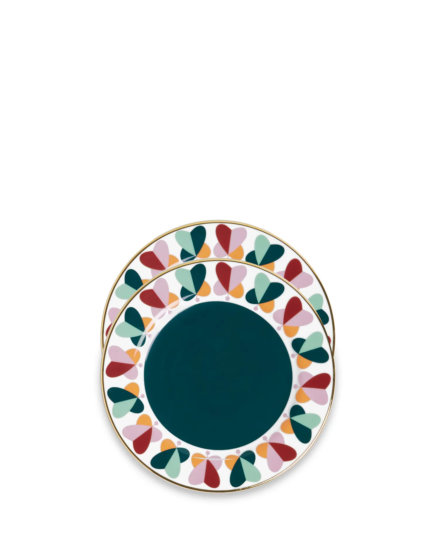 La DoubleJ Piatti Da Dessert & Piattini|Tavola<Dessert Plate Set of 2Farfalle Ring in Porcelain