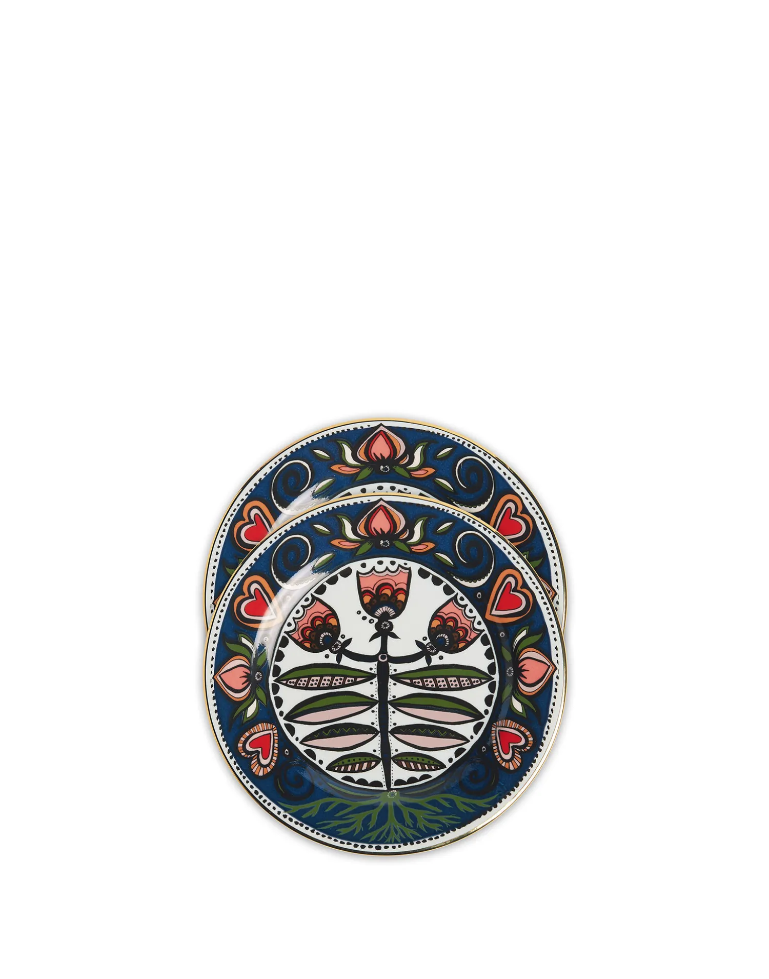 La DoubleJ Piatti Da Dessert & Piattini|Tavola<Dessert Plate Set of 2Seed Of Life in Porcelain