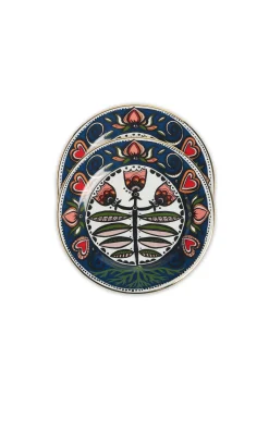 La DoubleJ Piatti Da Dessert & Piattini|Tavola<Dessert Plate Set of 2Seed Of Life in Porcelain