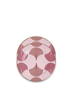 La DoubleJ Piatti Da Dessert & Piattini|Tavola<Dessert Plate Set of 2Slinky Rosso in Porcelain