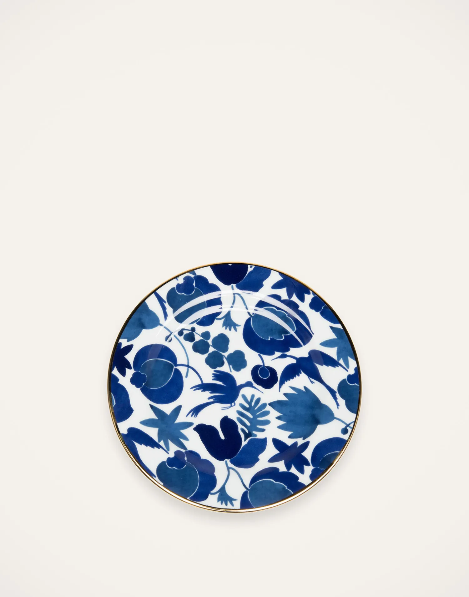 La DoubleJ Piatti Da Dessert & Piattini|Tavola<Dessert Plate Set of 2Wildbird Blu/Bianco in Porcelain