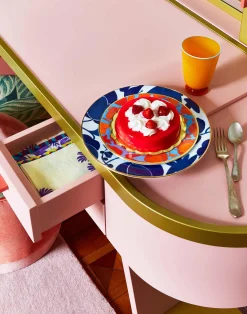 La DoubleJ Piatti Da Dessert & Piattini|Tavola<Dessert Plate Set of 2Wildbird Blu/Bianco in Porcelain
