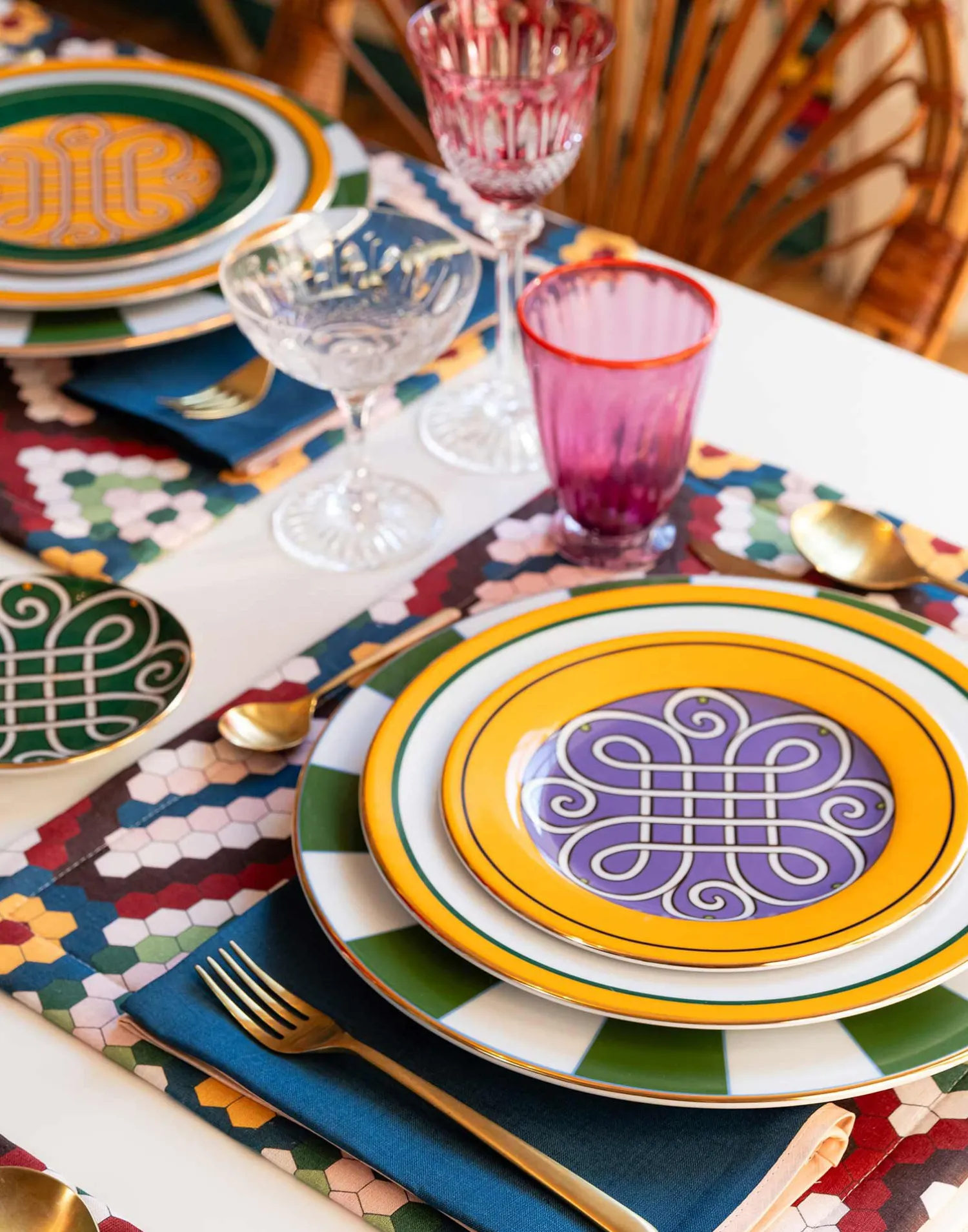 La DoubleJ Piatti Da Dessert & Piattini|Tavola<Dessert Plates Set Of 2Cortile Yellow in Porcelain