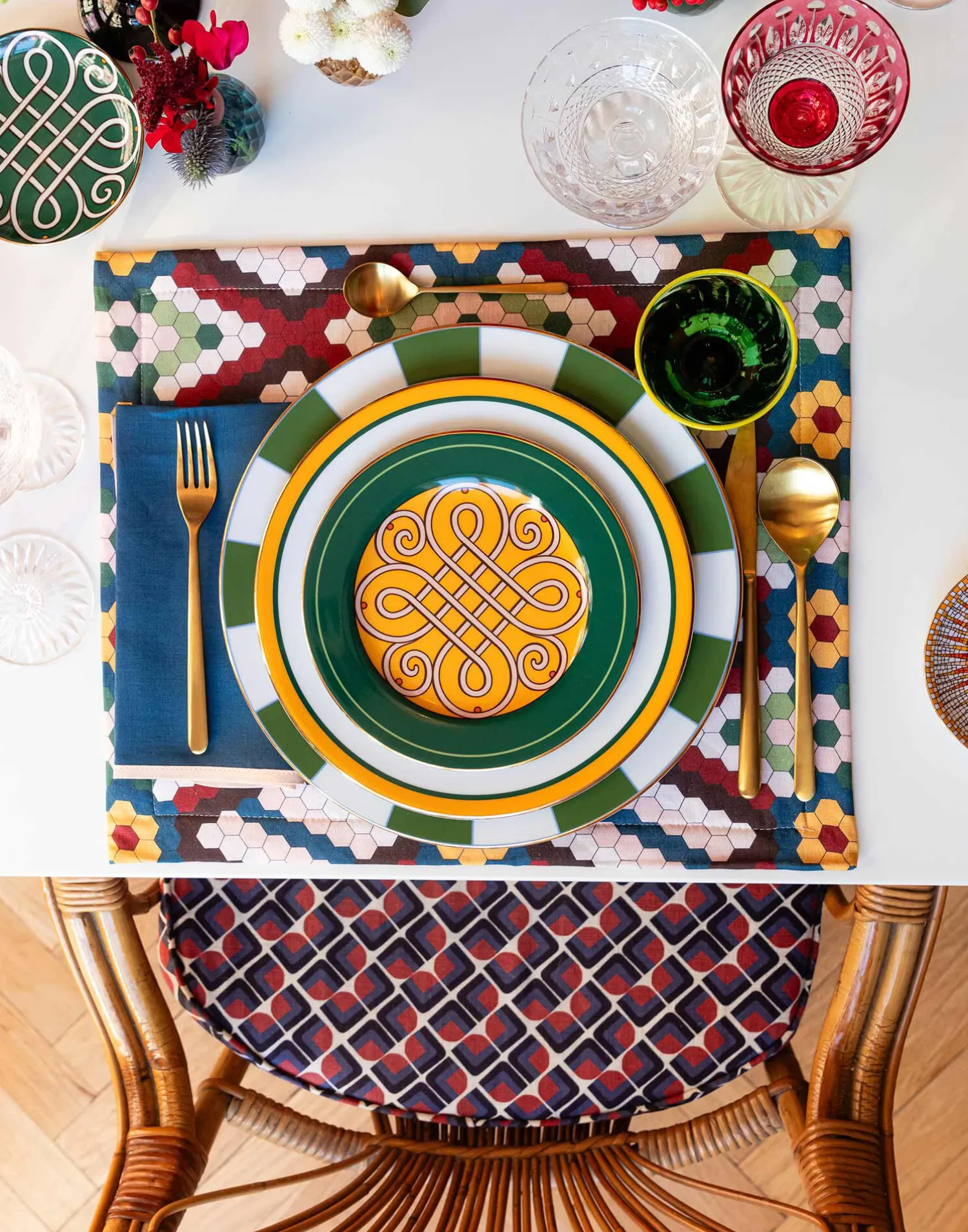 La DoubleJ Piatti Da Dessert & Piattini|Tavola<Dessert Plates Set Of 2Cortile Green in Porcelain