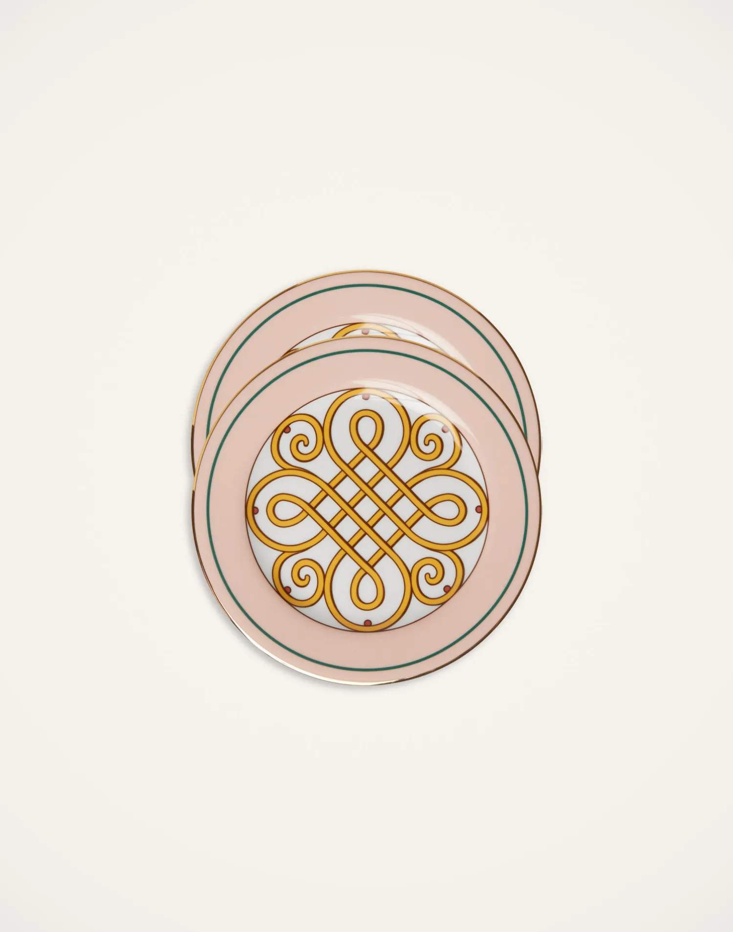 La DoubleJ Piatti Da Dessert & Piattini|Tavola<Dessert Plates Set Of 2Cortile Pink in Porcelain
