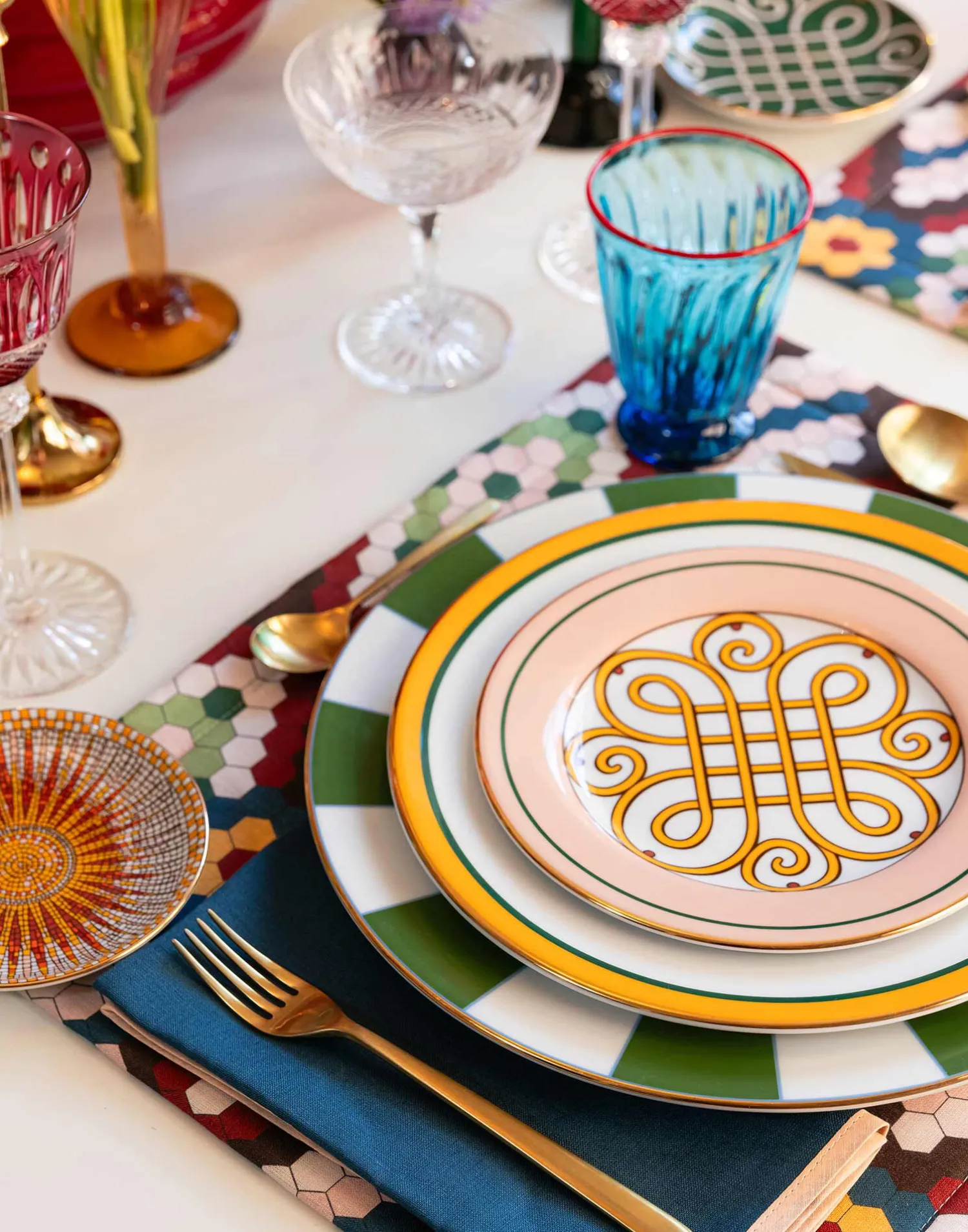 La DoubleJ Piatti Da Dessert & Piattini|Tavola<Dessert Plates Set Of 2Cortile Pink in Porcelain