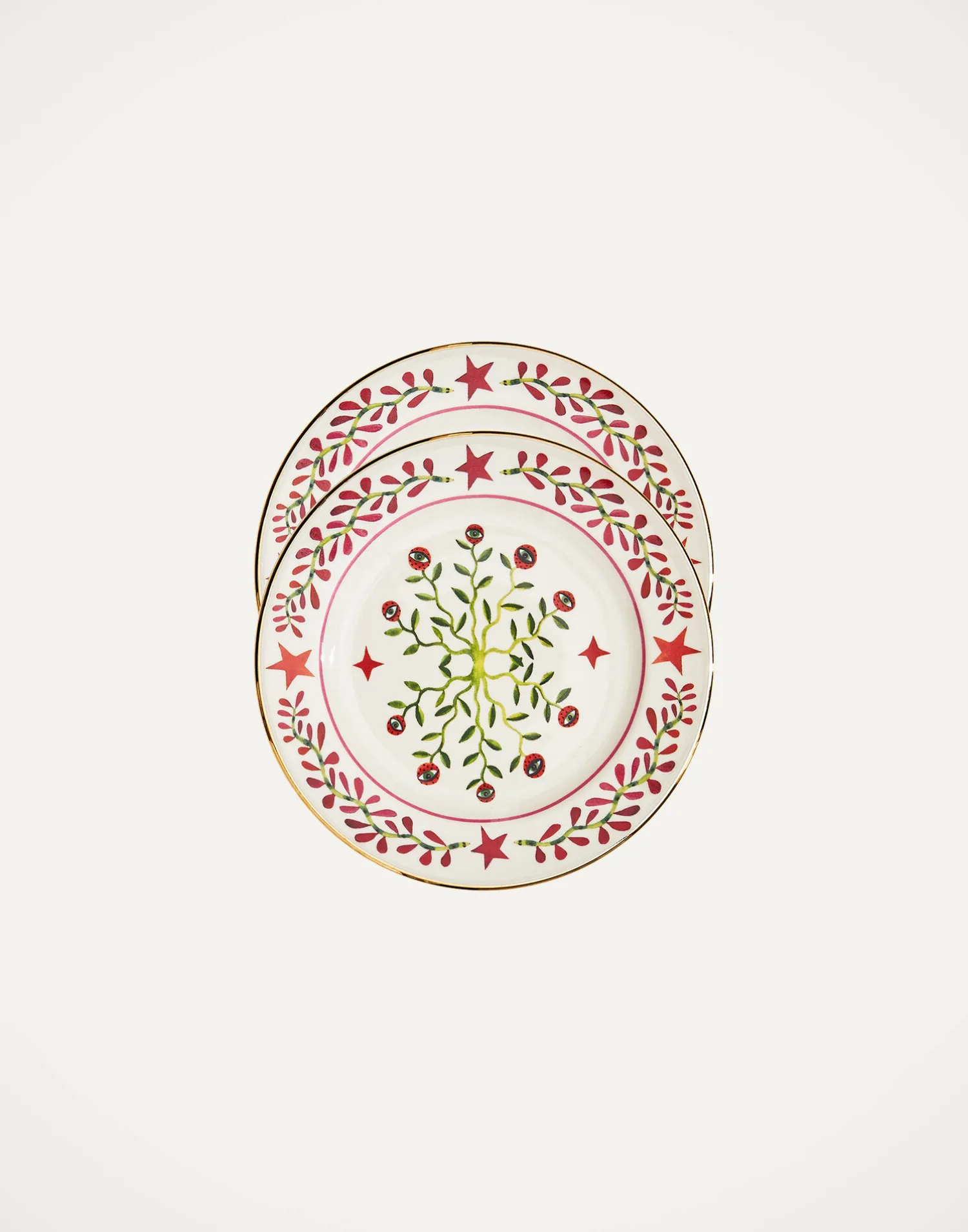 La DoubleJ Piatti Da Dessert & Piattini|Tavola<Dessert Plates Set of 2Eye Vines in Porcelain