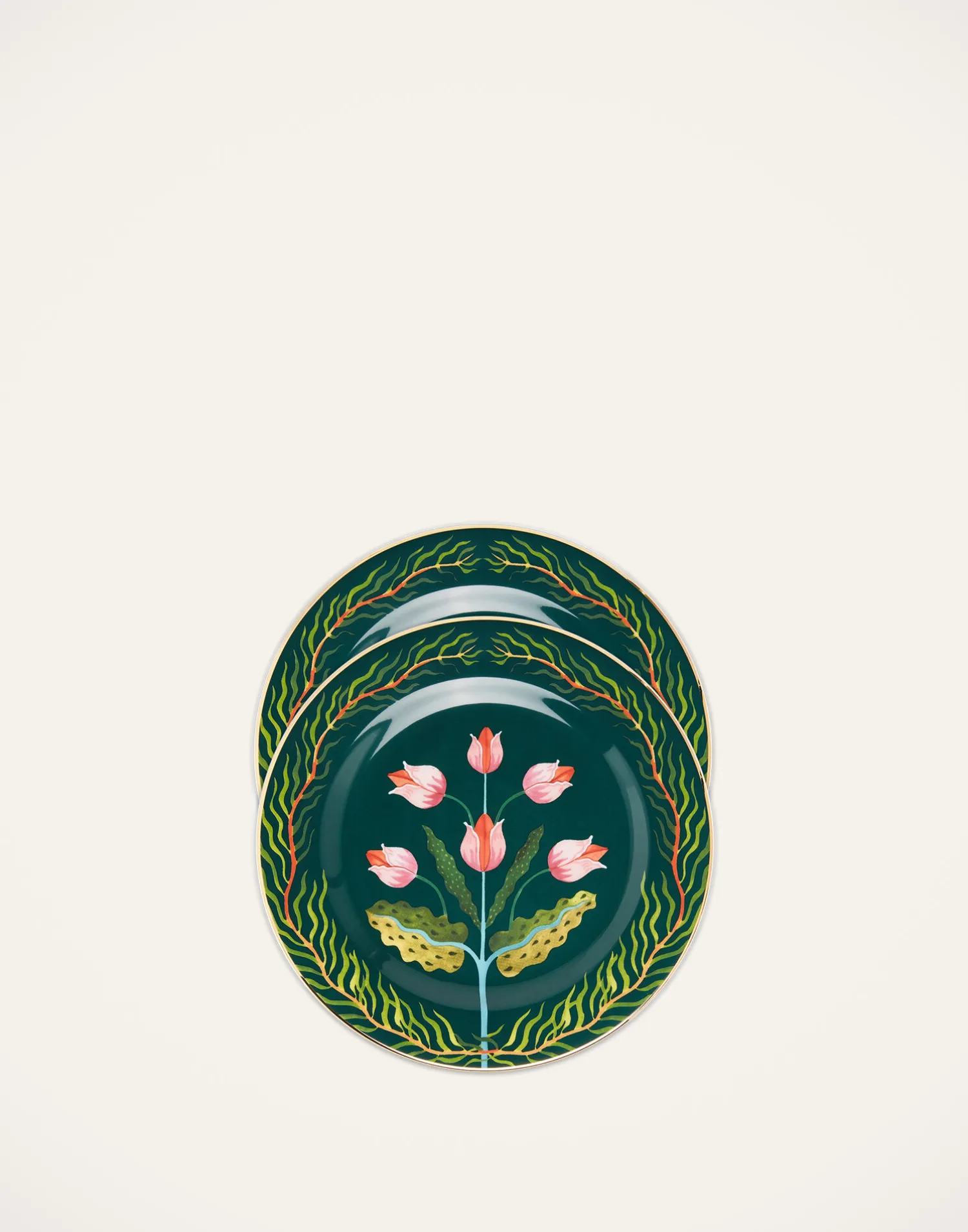 La DoubleJ Piatti Da Dessert & Piattini|Tavola<Dessert Plates Set of 2Tulips in Porcelain