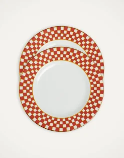 La DoubleJ Piatti|Tavola<Dinner Plates Set Of 2Apollo Brick in Porcelain