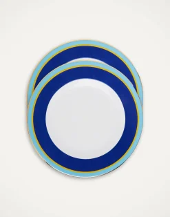 La DoubleJ Piatti|Tavola<Dinner Plates Set Of 2Rainbow Blue in Porcelain