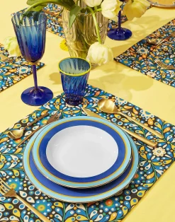 La DoubleJ Piatti|Tavola<Dinner Plates Set Of 2Rainbow Blue in Porcelain