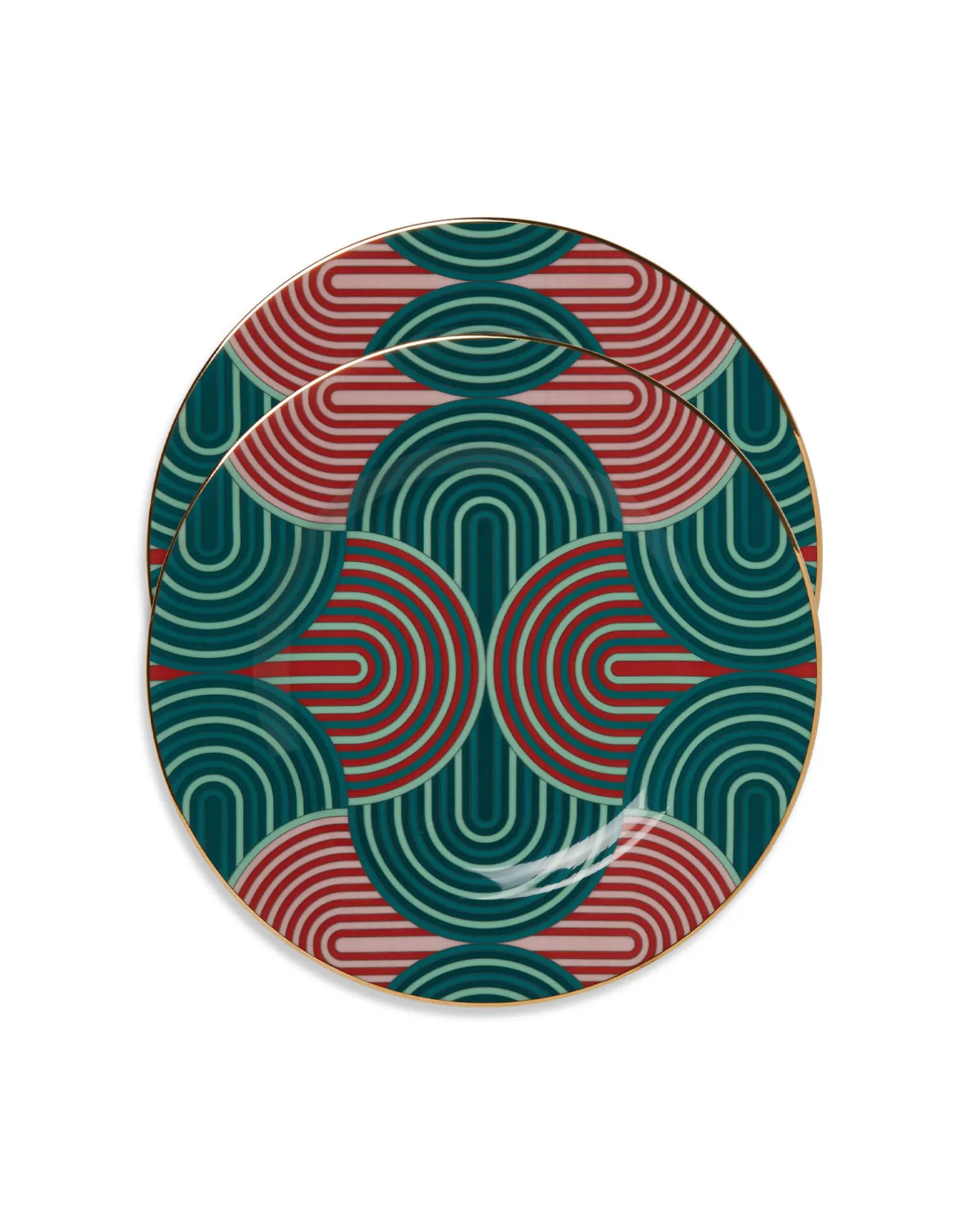 La DoubleJ Piatti|Tavola<Dinner Plates Set Of 2Slinky Green in Porcelain
