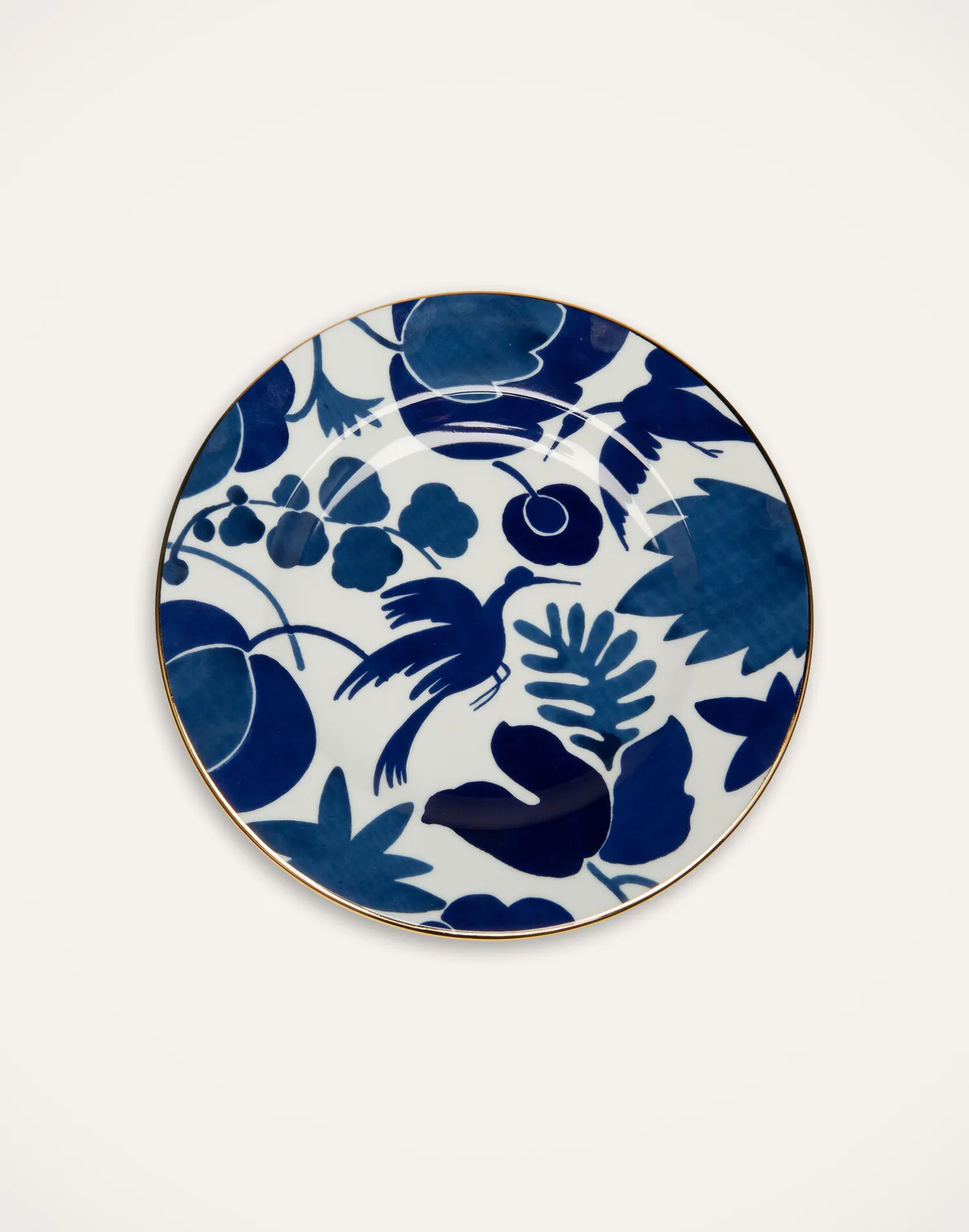La DoubleJ Piatti|Tavola<Dinner Plates Set Of 2Wildbird Blue in Porcelain