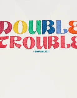 La DoubleJ Felpe E Magliette<Discman TeeOff White in Embroidered Jersey