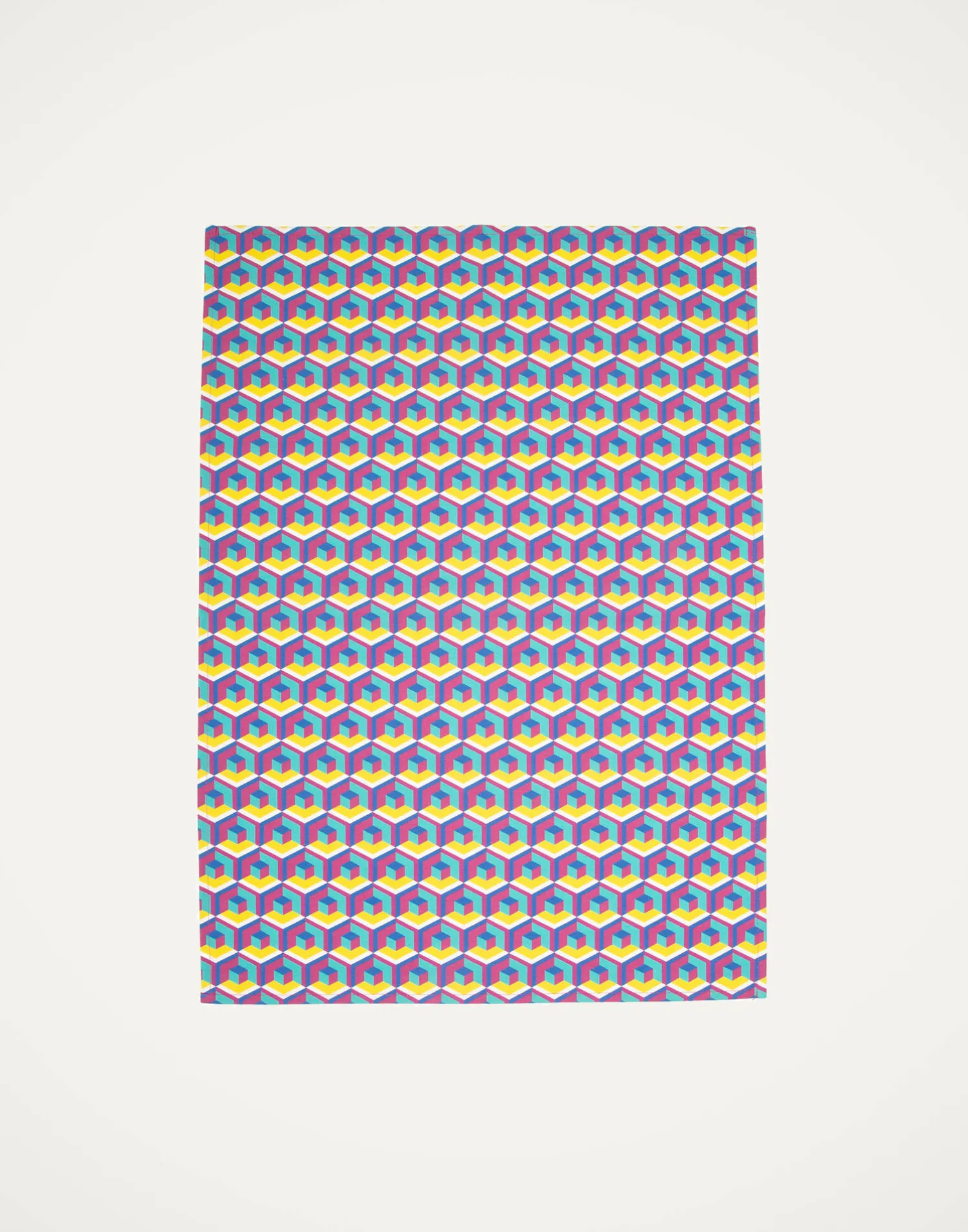 La DoubleJ Accessori Da Cucina|Tessili<Dishtowel (50x70)Cubi Giallo/Fucsia in Cotton