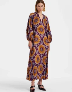 La DoubleJ Vestiti<Diva DressSovereign Purple in Stretch Satin