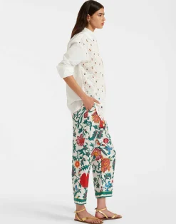 La DoubleJ Pantaloni E Shorts<Drawstring PantsDragonflower Multicolor in Silk Twill