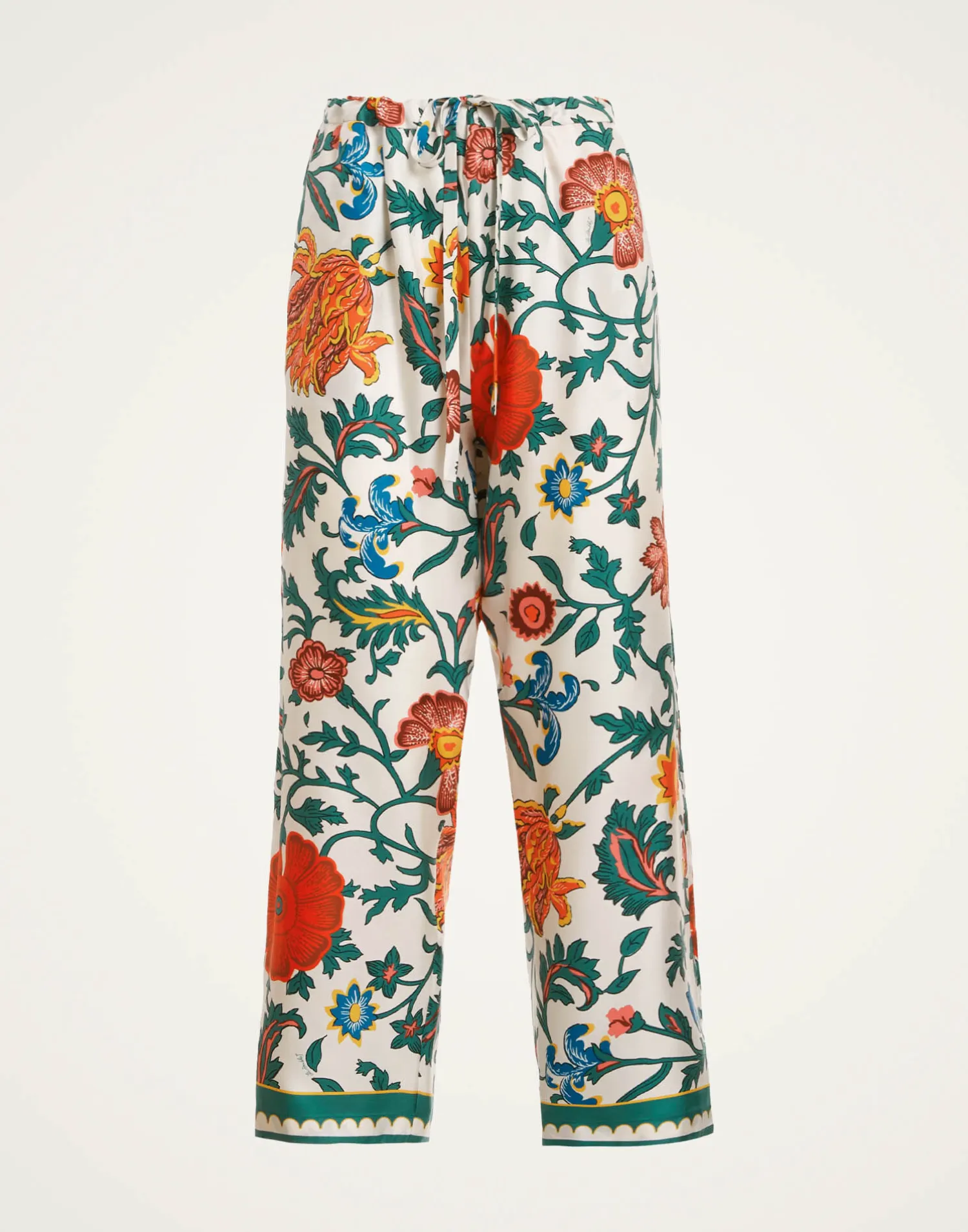 La DoubleJ Pantaloni E Shorts<Drawstring PantsDragonflower Multicolor in Silk Twill