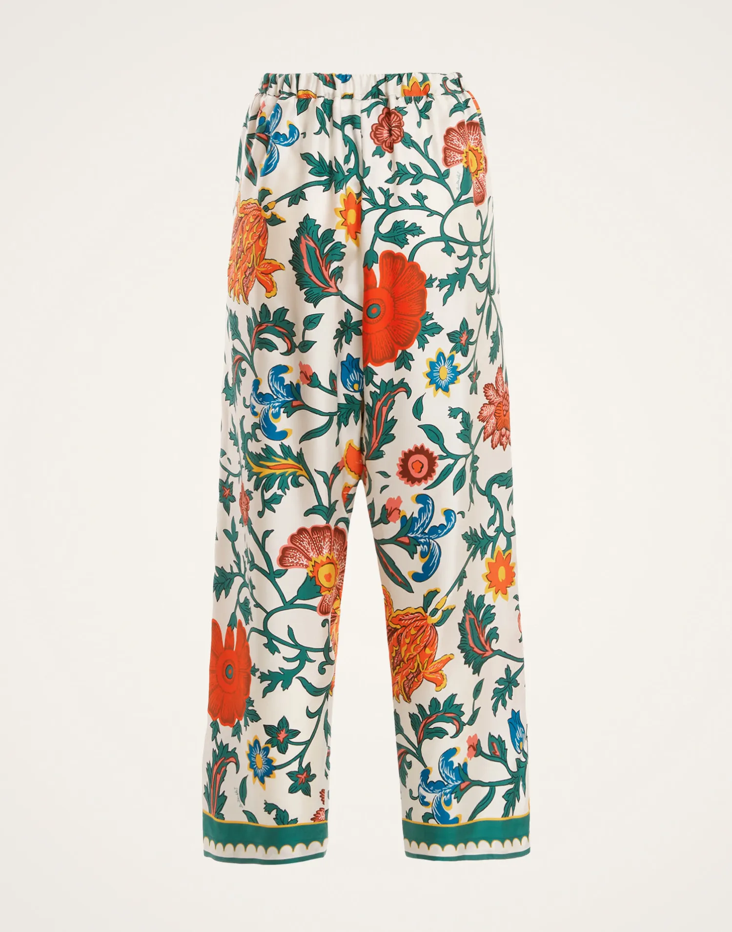 La DoubleJ Pantaloni E Shorts<Drawstring PantsDragonflower Multicolor in Silk Twill