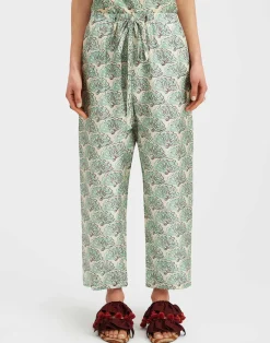 La DoubleJ Pantaloni E Shorts<Drawstring PantsFans Mint in Silk Twill