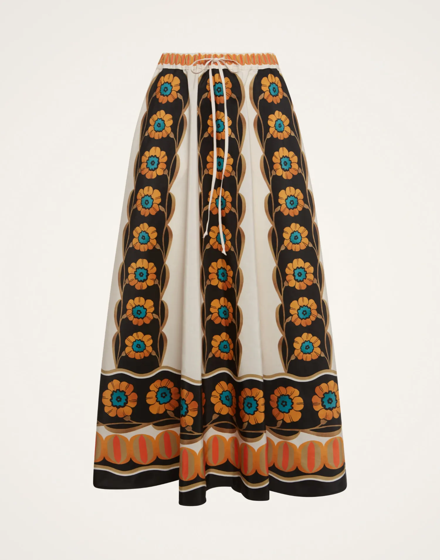 La DoubleJ Gonne<Drawstring SkirtDaisychain Placée Orange in Light Faille