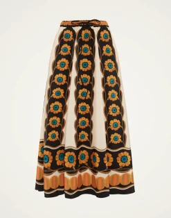 La DoubleJ Gonne<Drawstring SkirtDaisychain Placée Orange in Light Faille