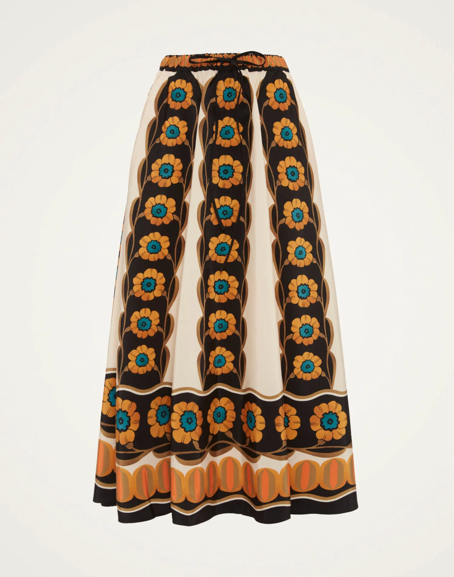 La DoubleJ Gonne<Drawstring SkirtDaisychain Placée Orange in Light Faille