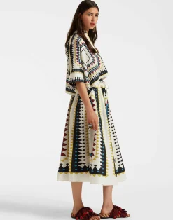 La DoubleJ Gonne<Drawstring SkirtDoric Plac&eacute;e Cream in Cotton Poplin