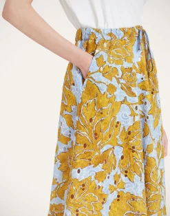La DoubleJ Gonne<Drawstring SkirtTangle Light Blue in Printed Lace