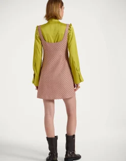 La DoubleJ Party Dressing<Ella Mini DressTulip Pale Pink in Jacquard Embroidered