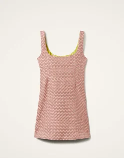La DoubleJ Vestiti<Ella Mini DressTulip Pale Pink in Jacquard Embroidered
