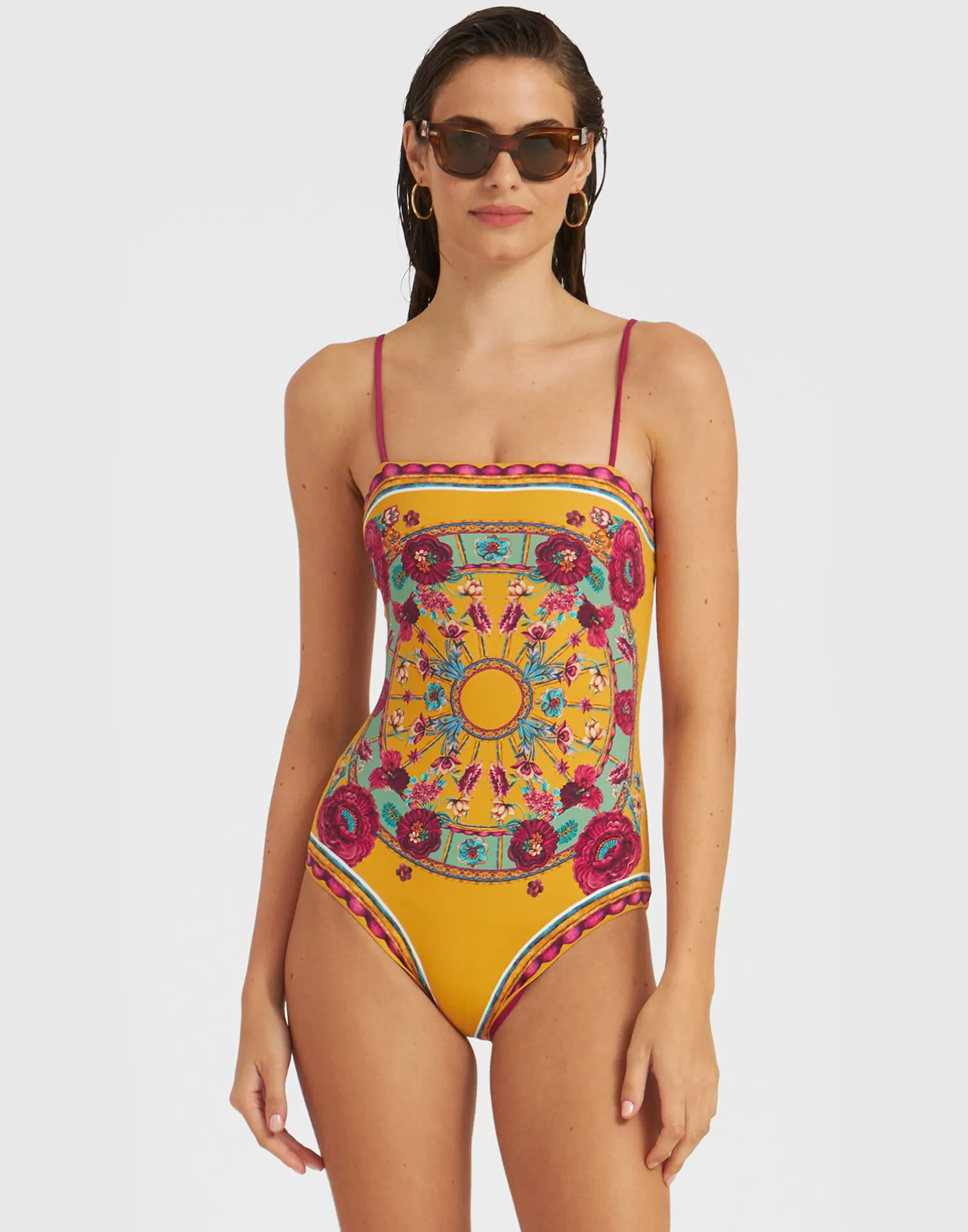 La DoubleJ Moda Mare<Elle SwimsuitZodiac Placée Marigold in Supreme Lycra